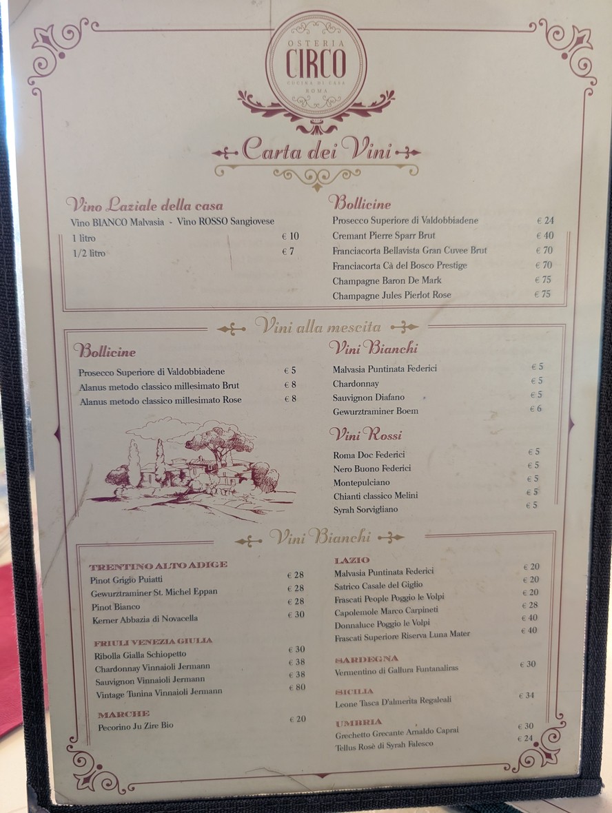 Osteria Circo menu 3