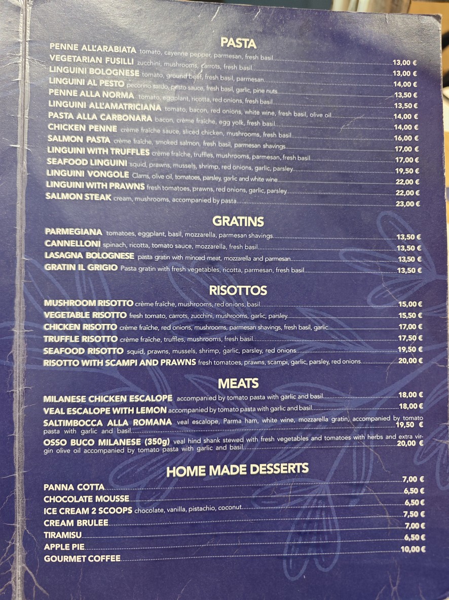 Il Grigio menu 2