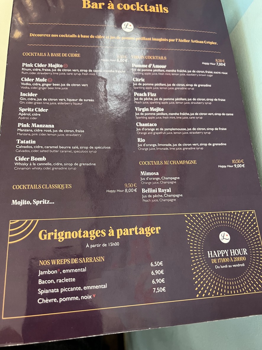 L'ATELIER ARTISAN CRÊPIER BERCY menu 3