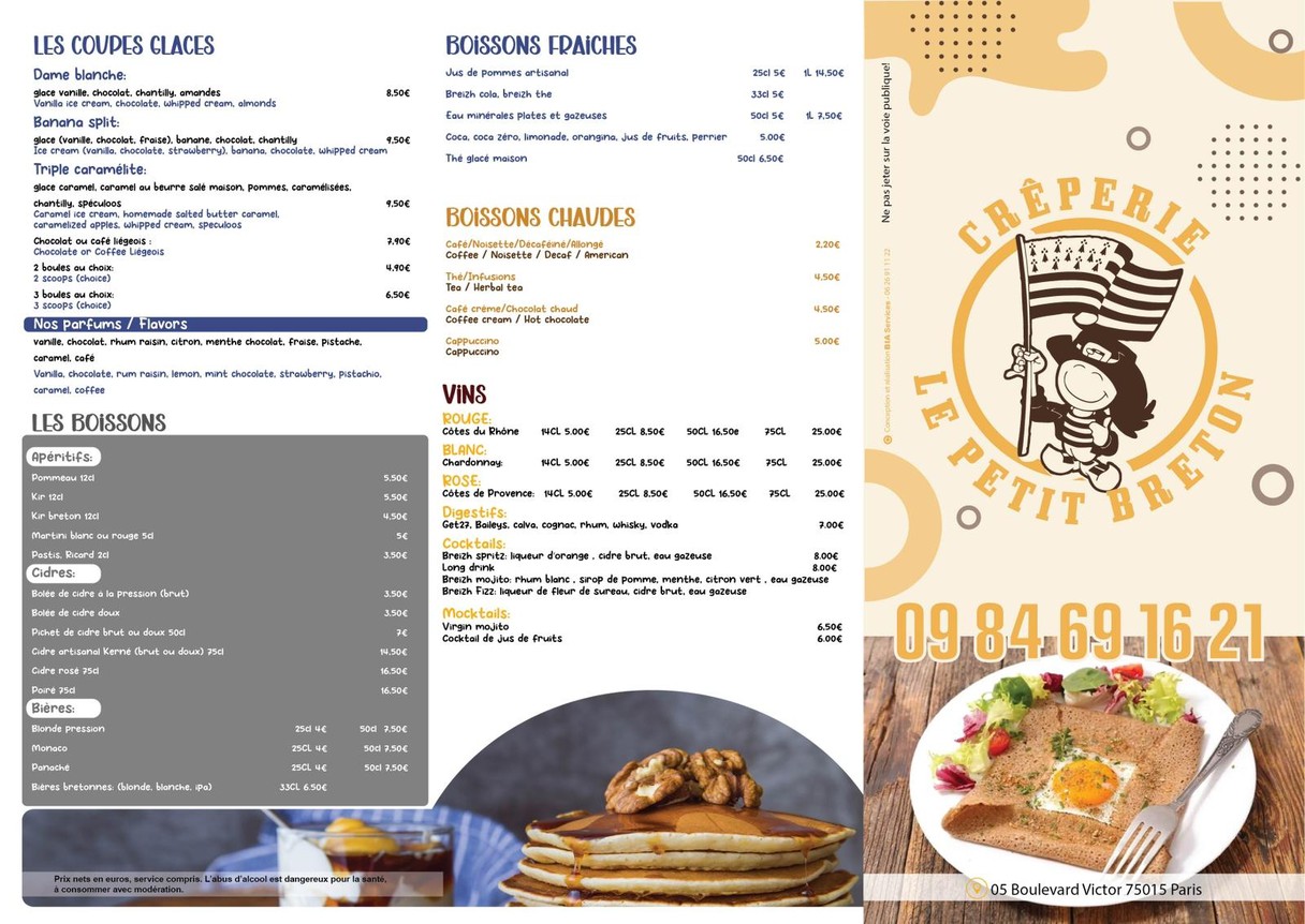 Le Petit Breton menu 1
