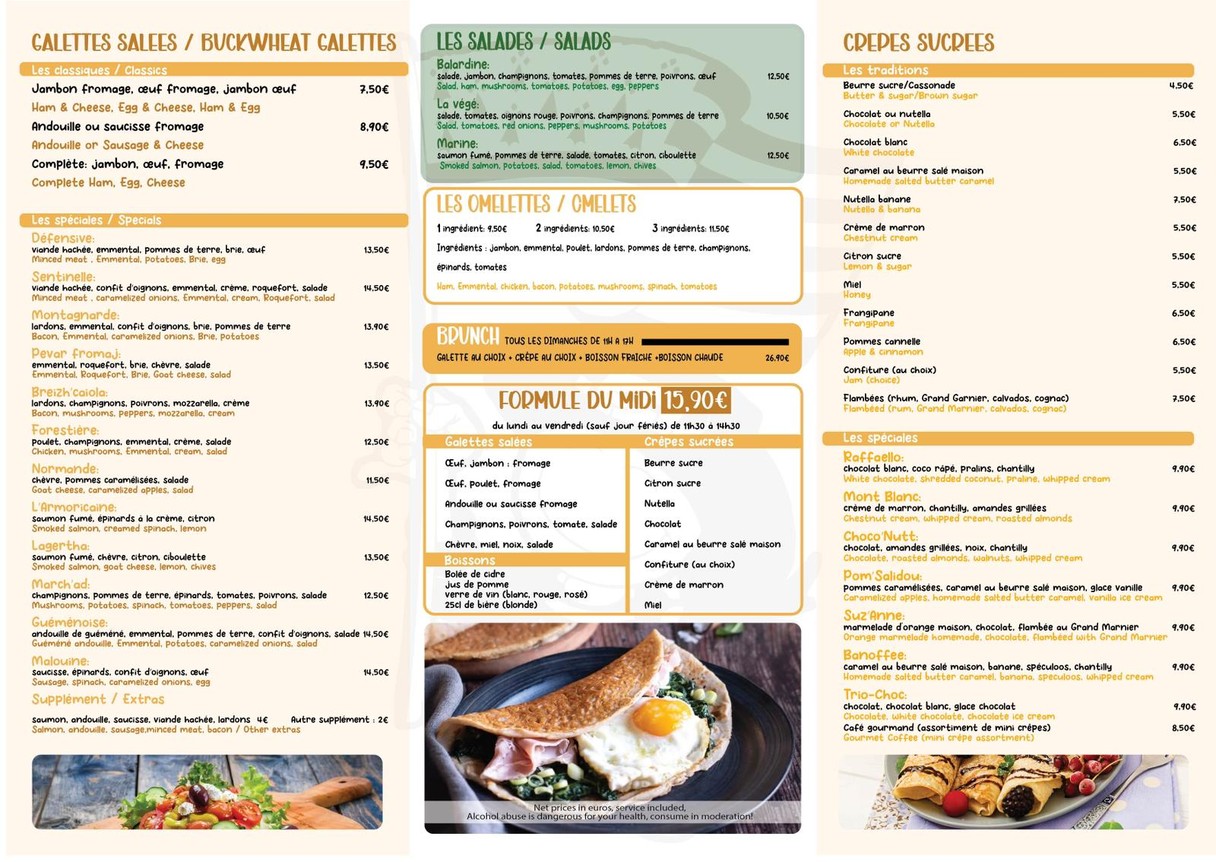 Le Petit Breton menu 2
