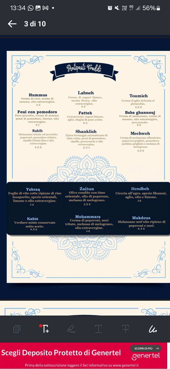 Layalina menu 1