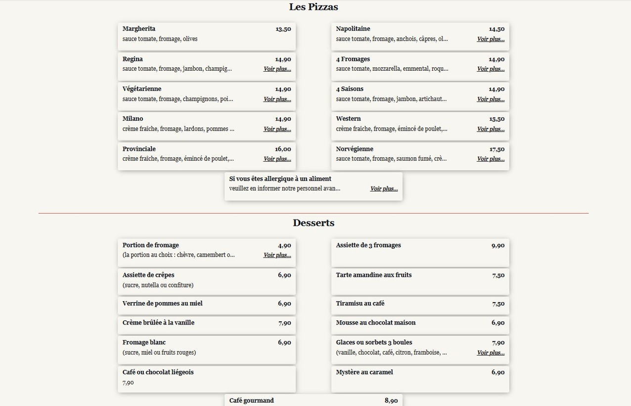Montparnasse Café menu 4