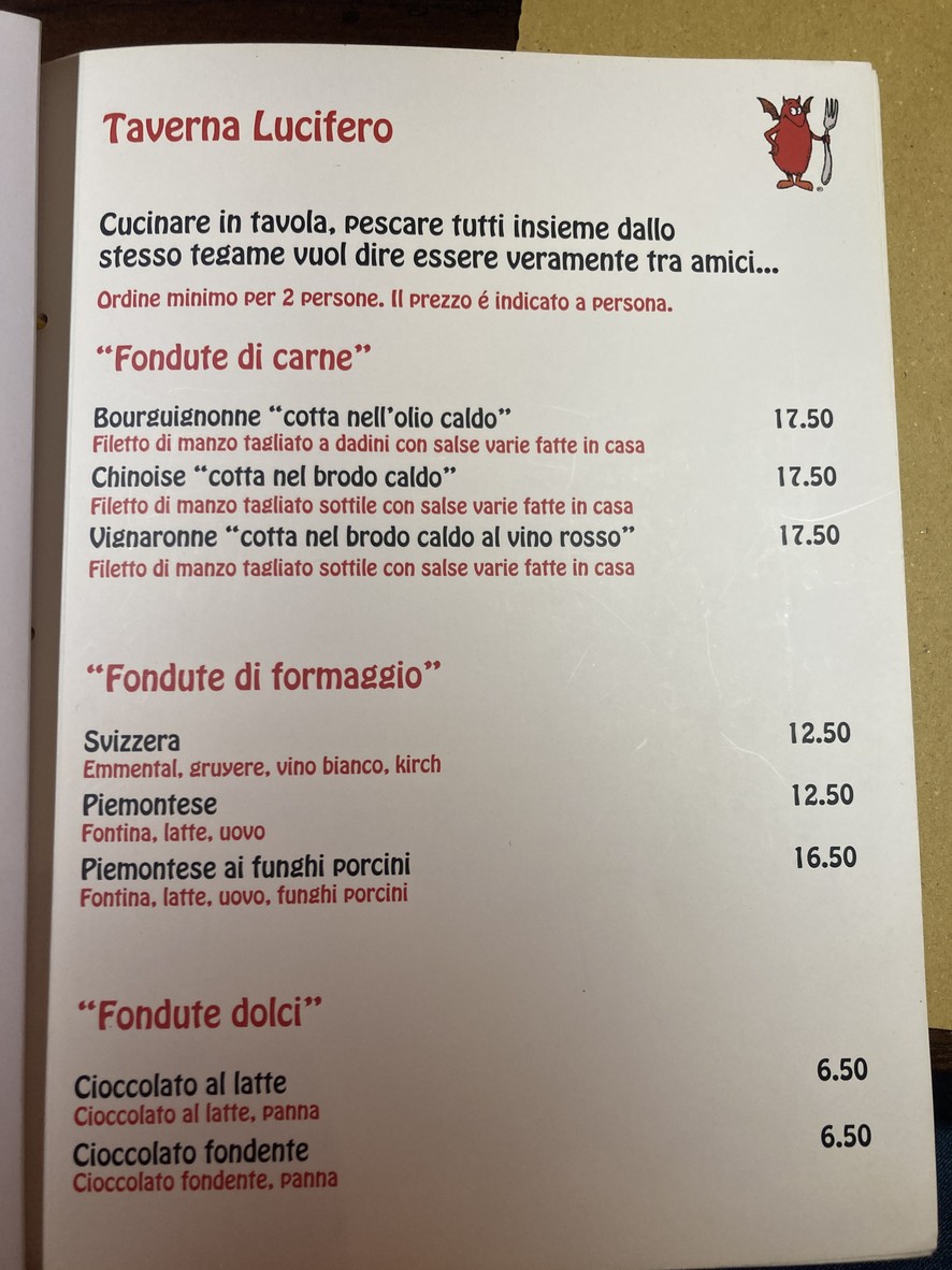 Taverna Lucifero menu 3