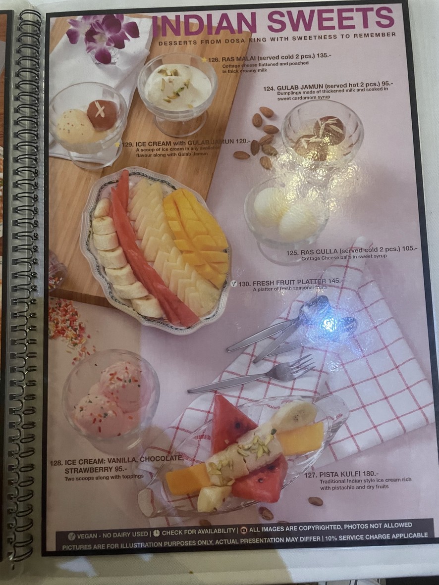 Dosa Kings - Vegetarian Restaurant menu 3