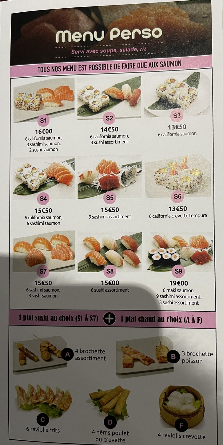 OHÏ SUSHI menu 6