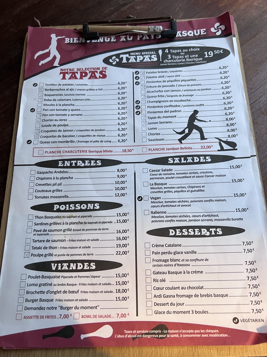 Casa San Pablo menu 1