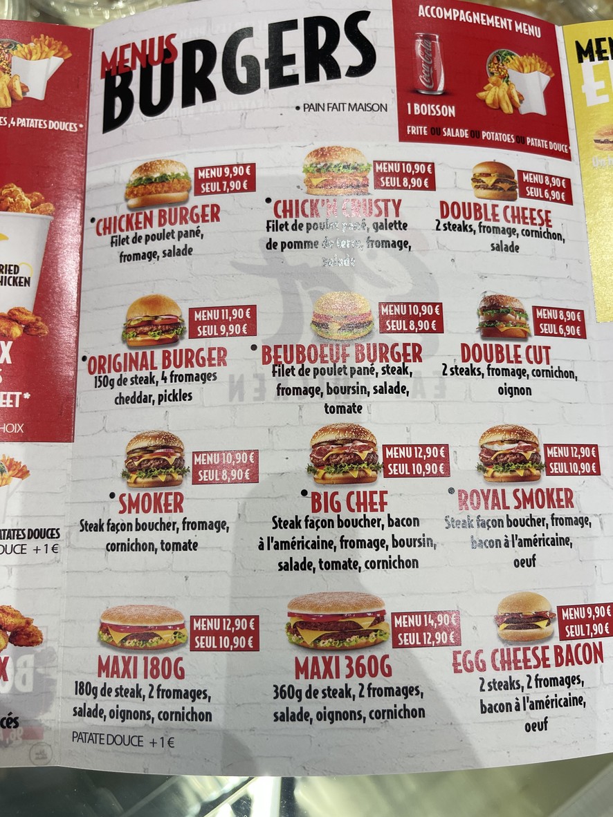 Eat Chicken Boulogne menu 2