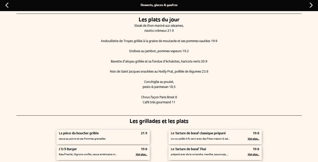 Brasserie Le Balzac menu 2