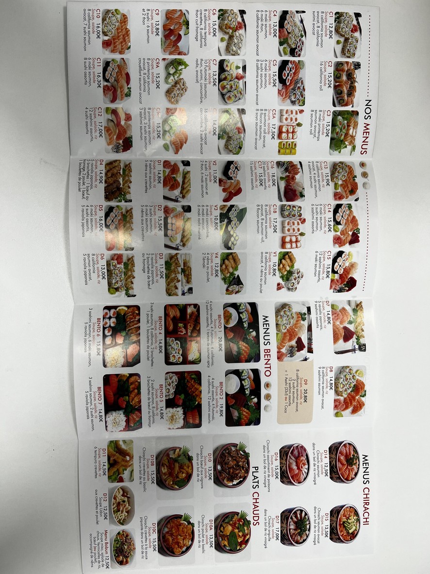 ITTO SUSHI menu 3