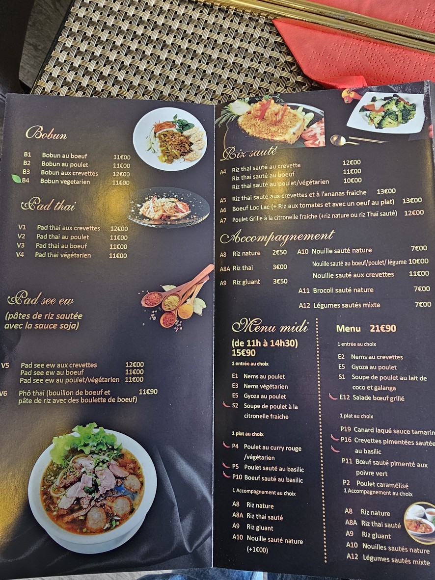 Thaï & Coco menu 3