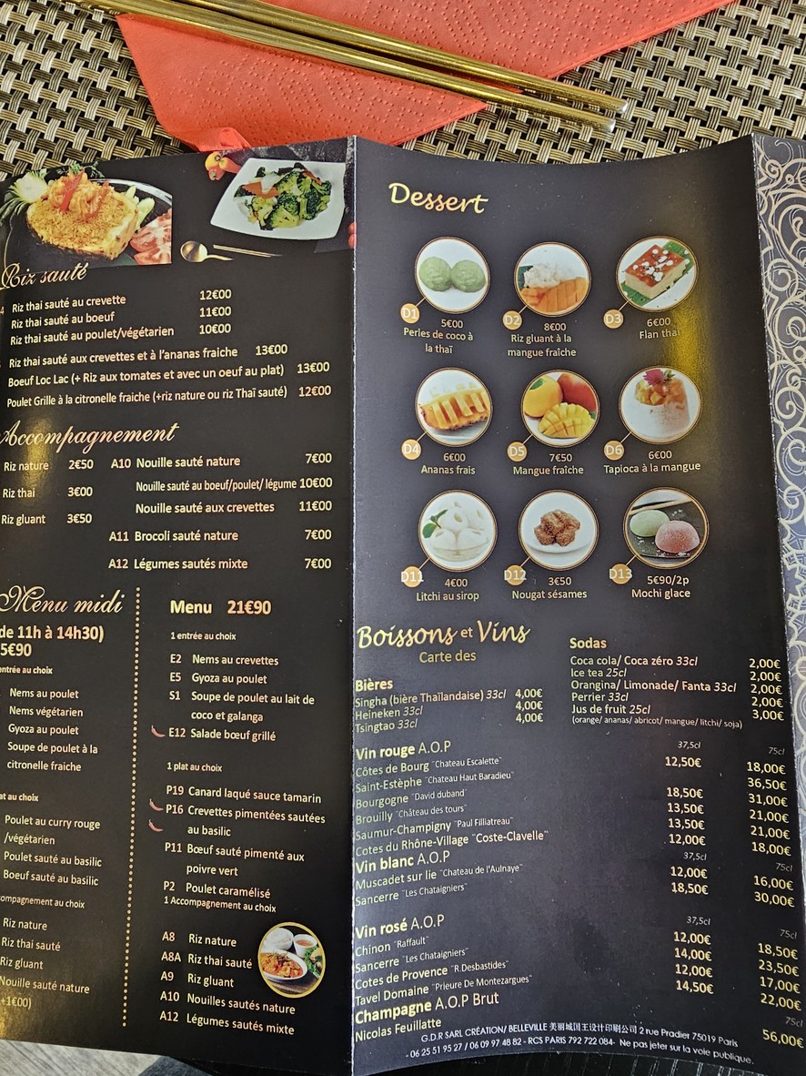 Thaï & Coco menu 4