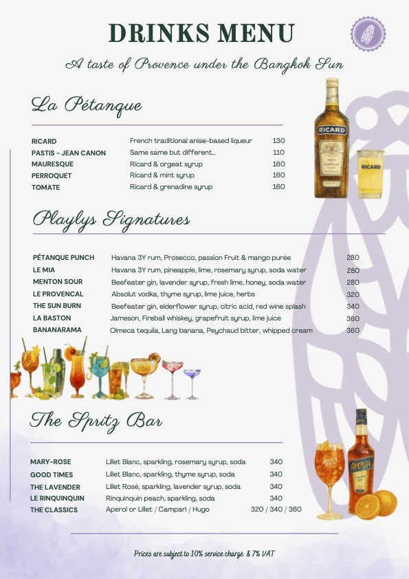 Playlys Bangkok menu 4