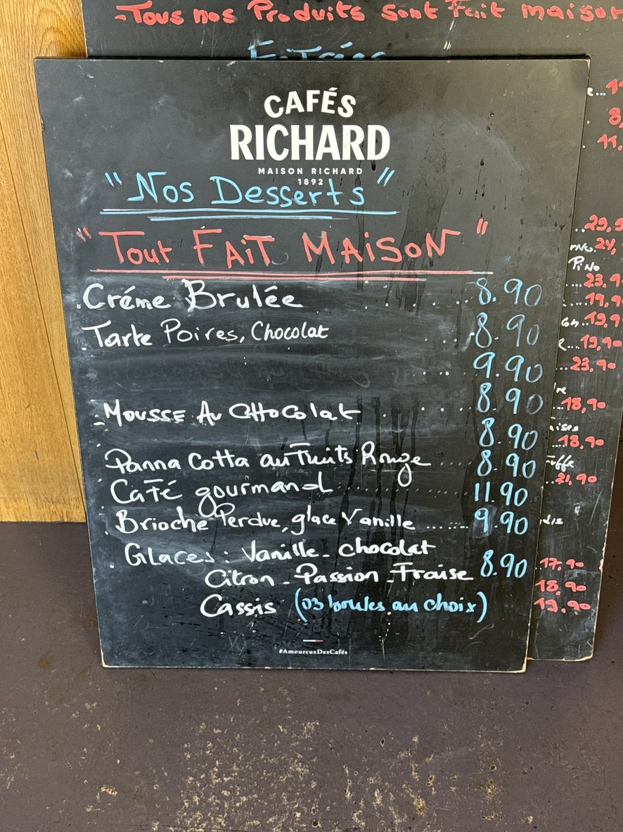 Los Artistas menu 3