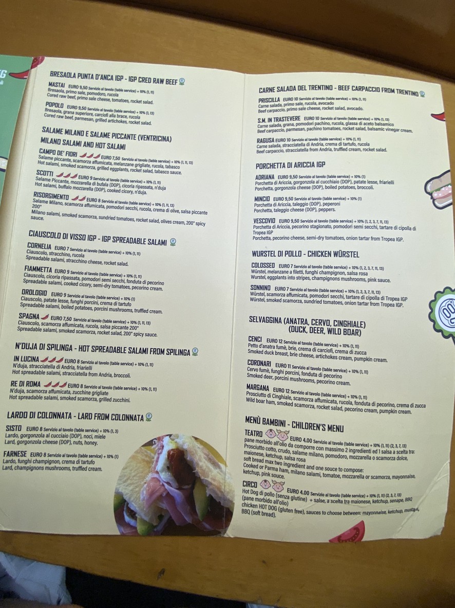 200 Gradi menu 2