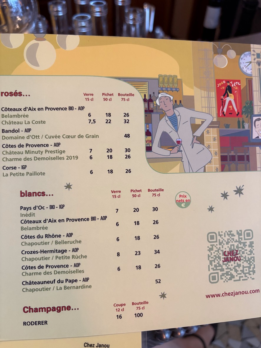 Chez Janou menu 2