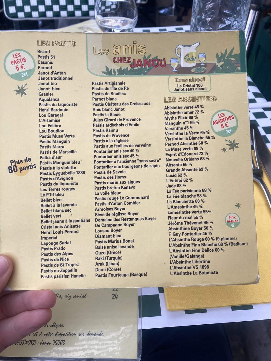 Chez Janou menu 3