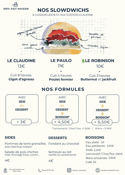 Claudine— Le sandwich méditerranéen à cuisson lente