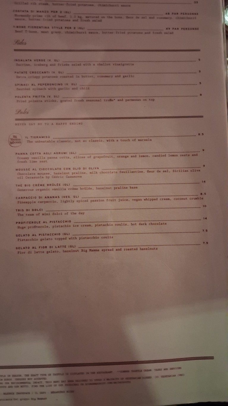 Pink Mamma menu 3
