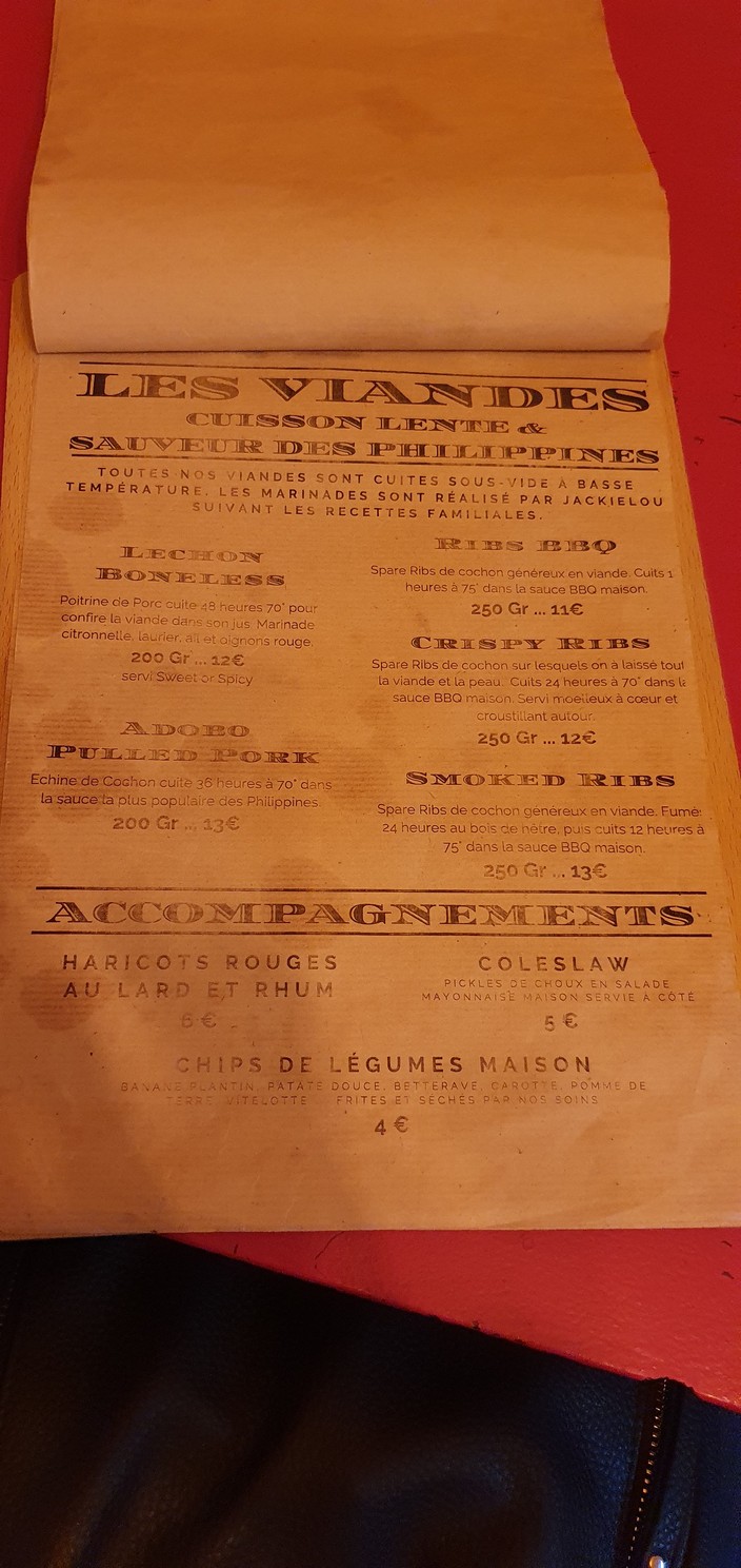 Le Bouillon Belge menu 1