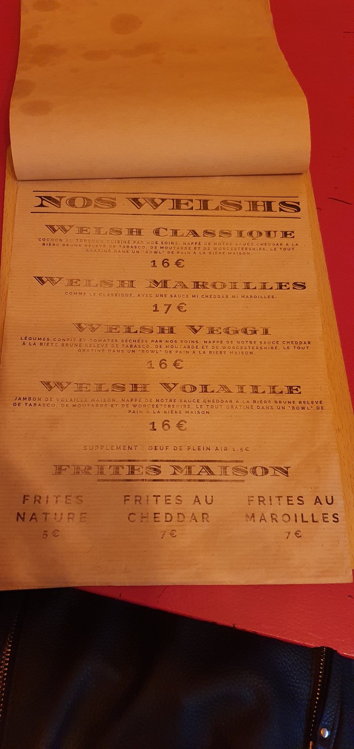 Le Bouillon Belge menu 2