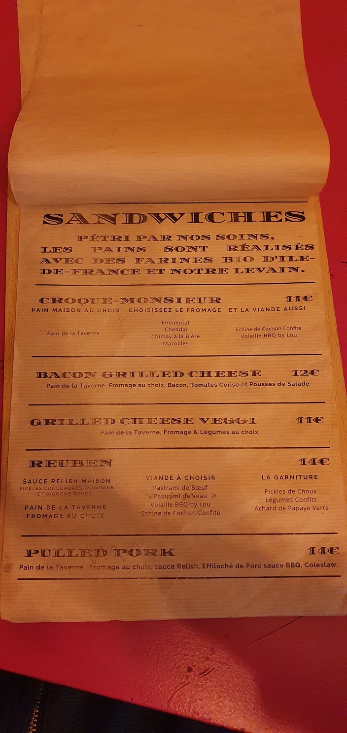 Le Bouillon Belge menu 3