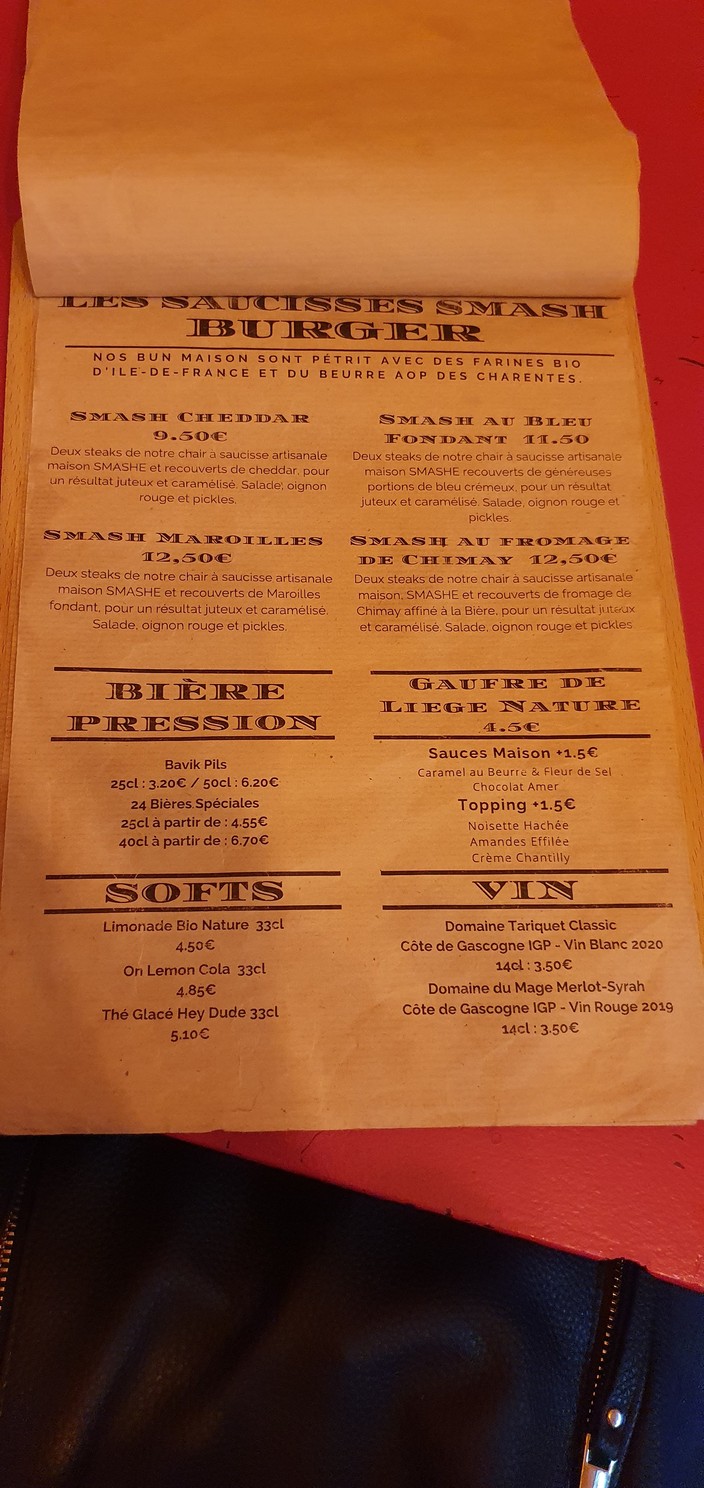Le Bouillon Belge menu 4