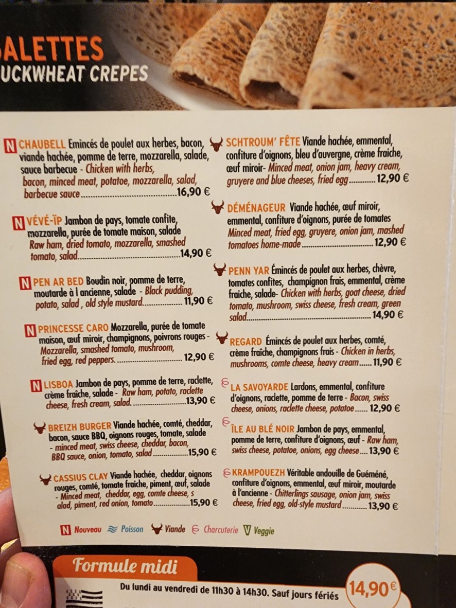 Crêperie Mad'eo! menu 3
