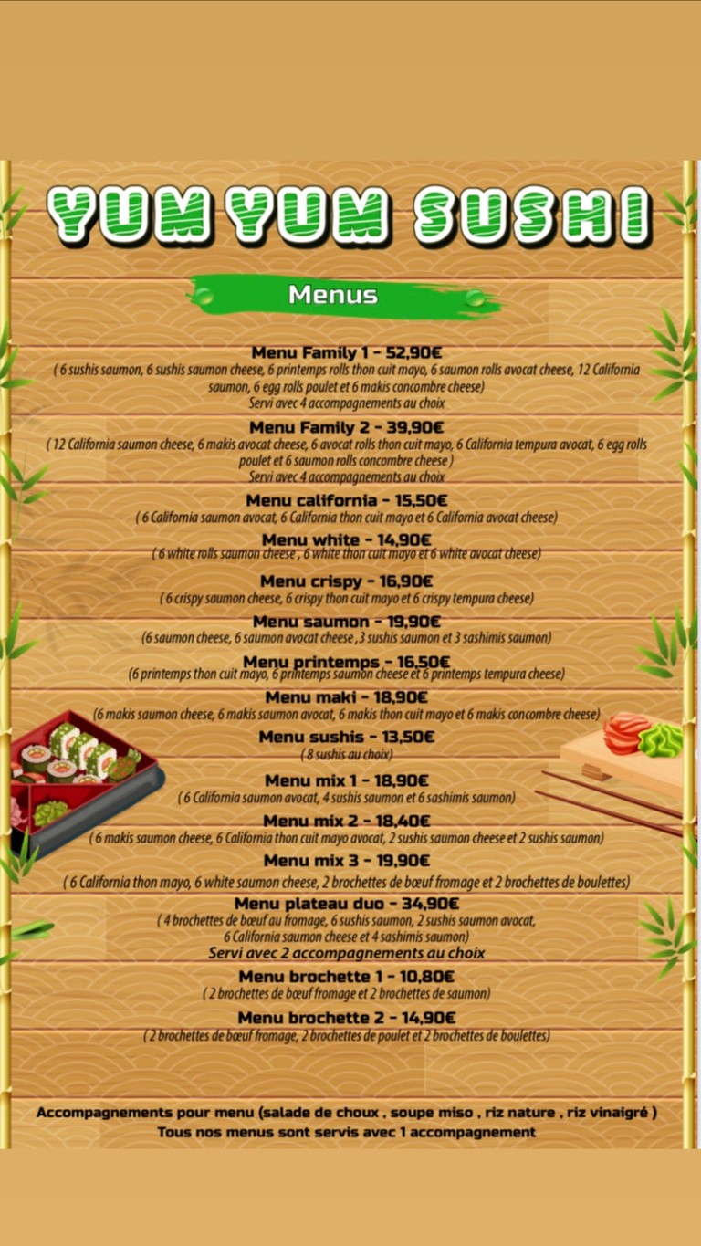 YumYum sushi menu 4