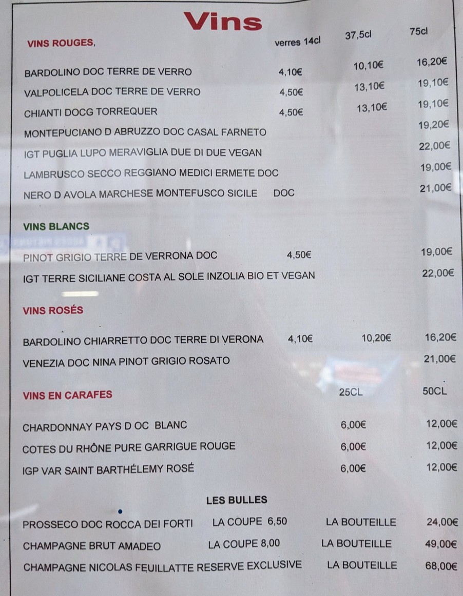 La Fattoria menu 4