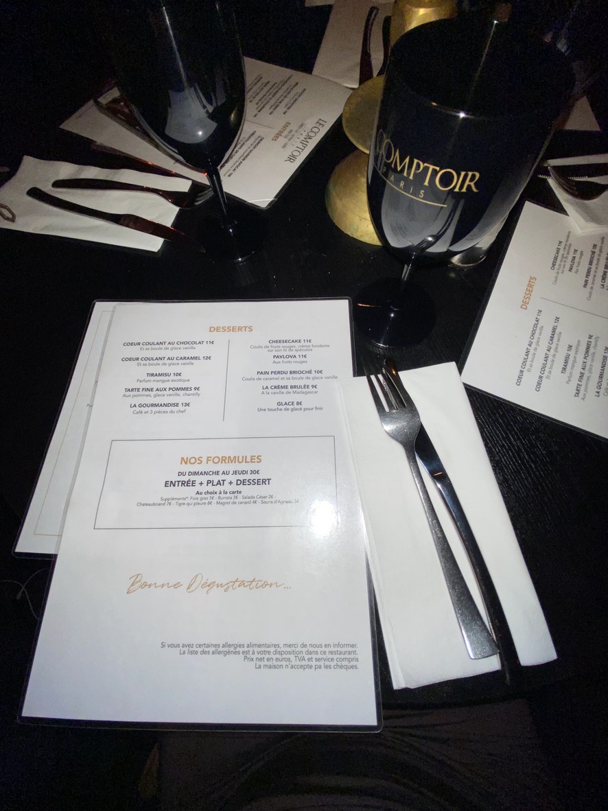 Le Comptoir menu 2