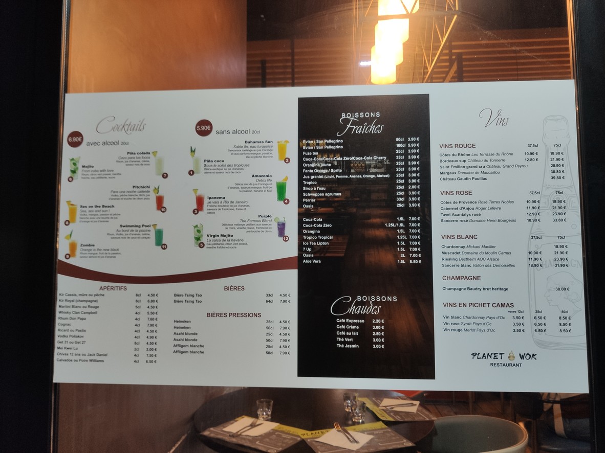 PLANET WOK ROSNY menu 2