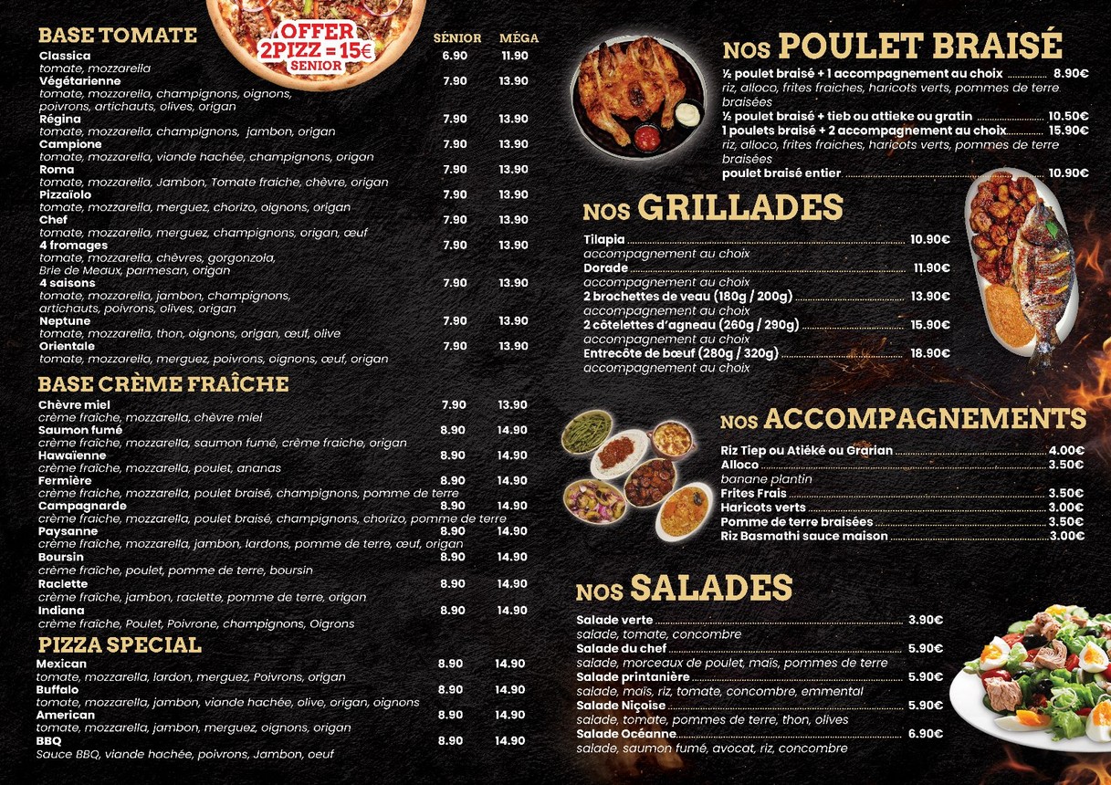Papa Poulet Braisé & Pizza menu 2