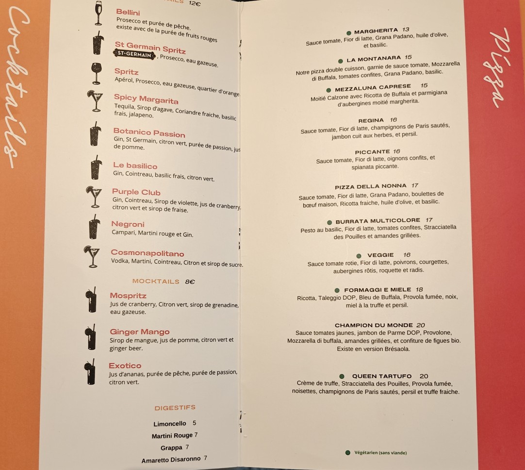 Peppe Pizzeria Boulogne menu 2