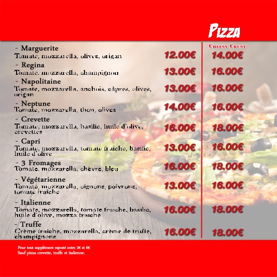 Golden Pizza menu 3