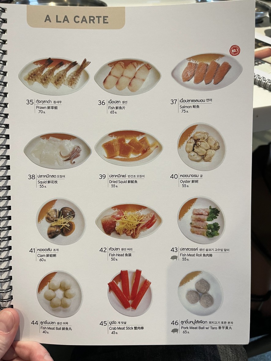Ok Shabu Shabu menu 2