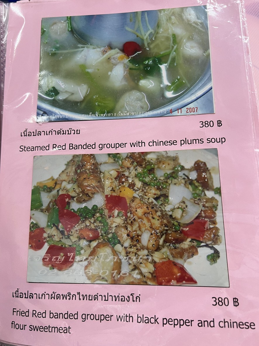 Jalern Thai Pochana menu 2