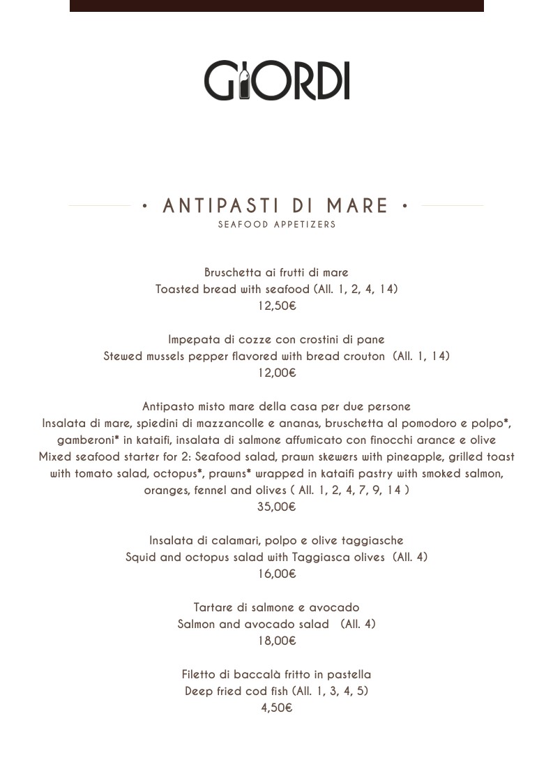 Giordi menu 1