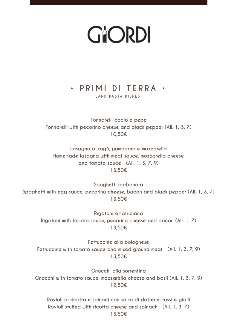 Giordi menu 4