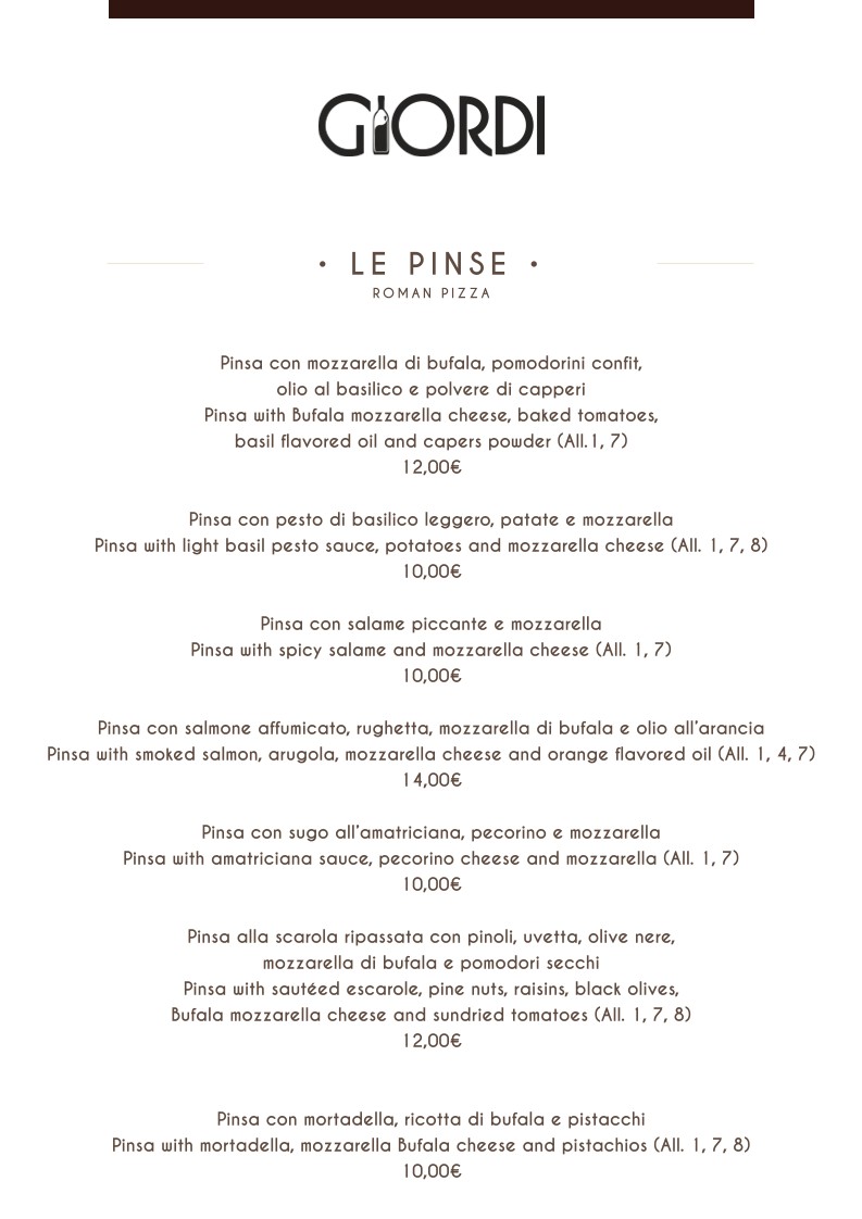 Giordi menu 7
