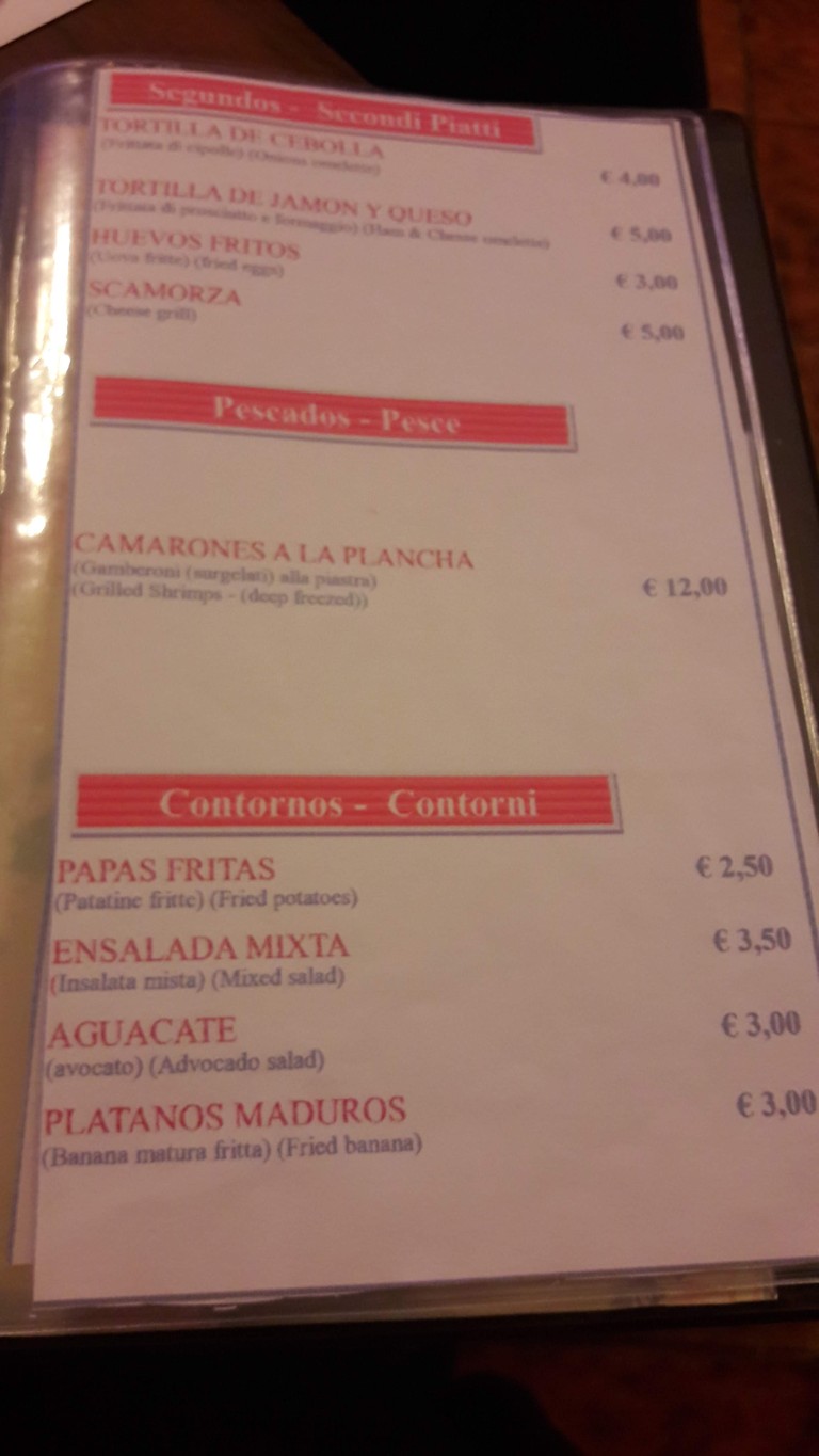 Ristorante El Cubano menu 3