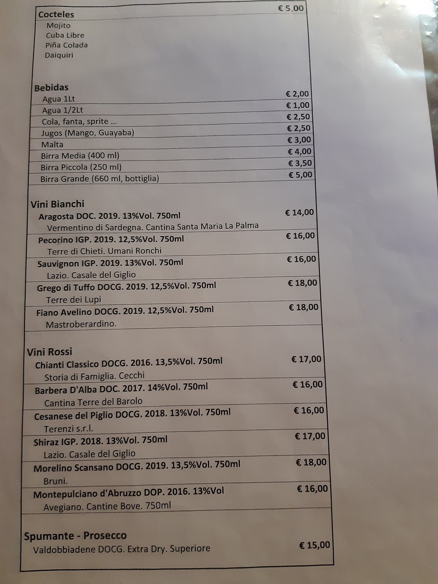 Ristorante El Cubano menu 4