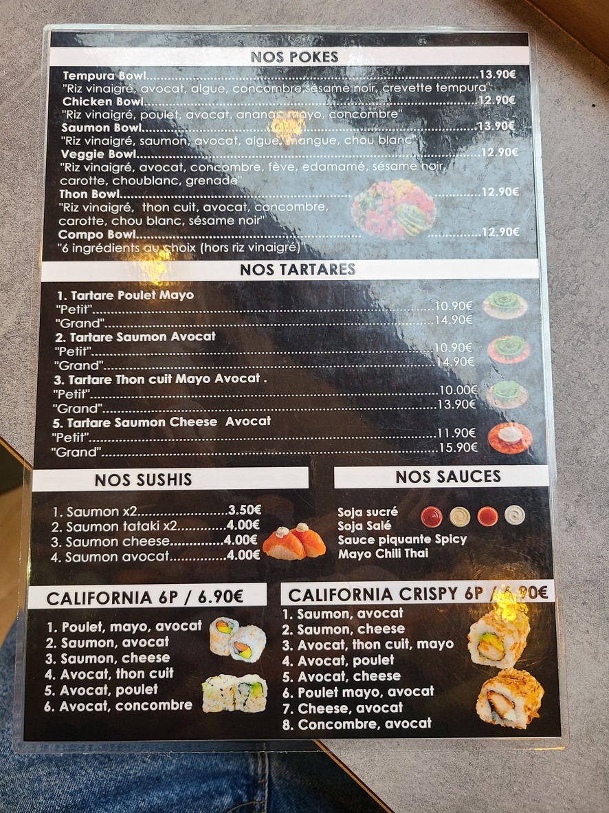 Sofi’Jap menu 2