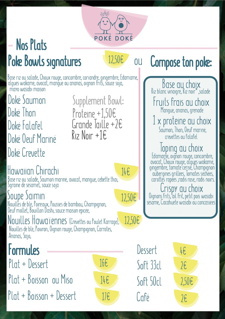 POKÉ DOKÉ menu 1