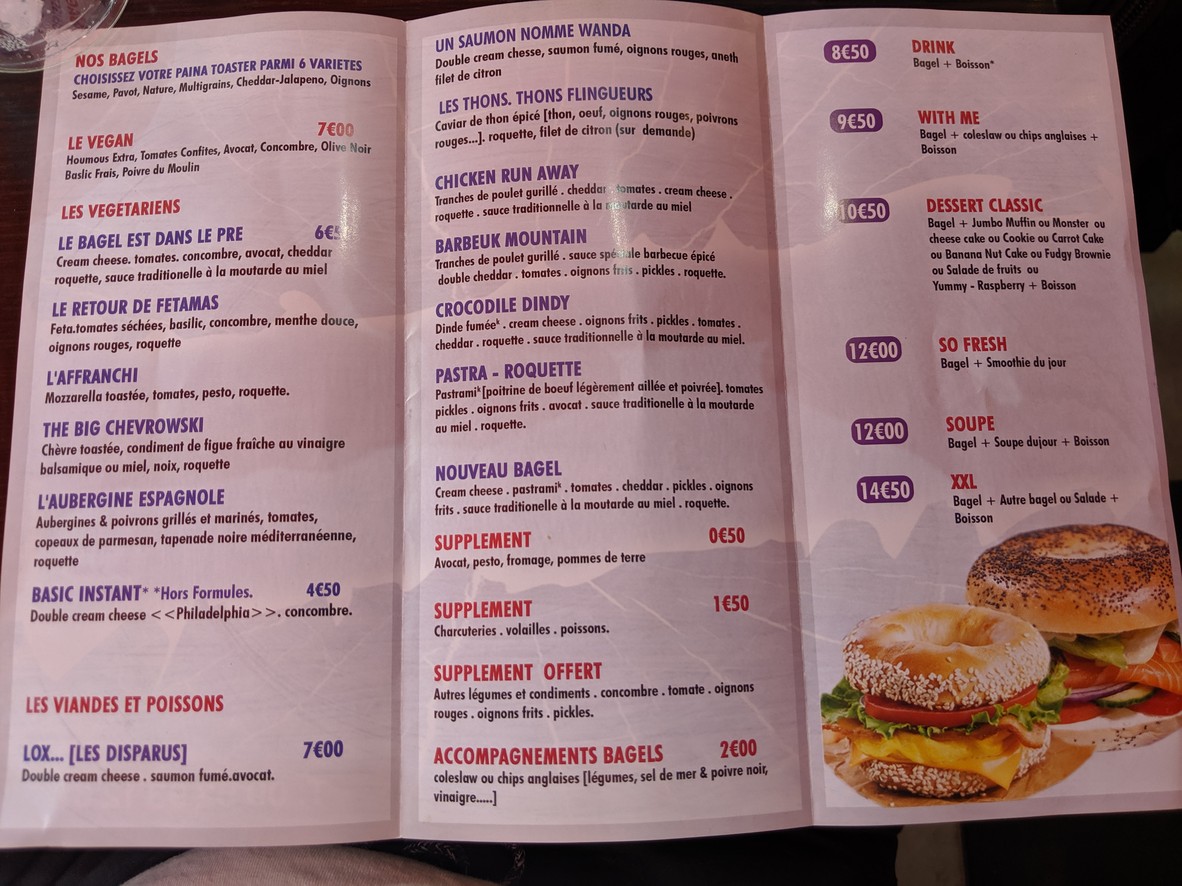 Nouveau Bagel & Salade menu 1