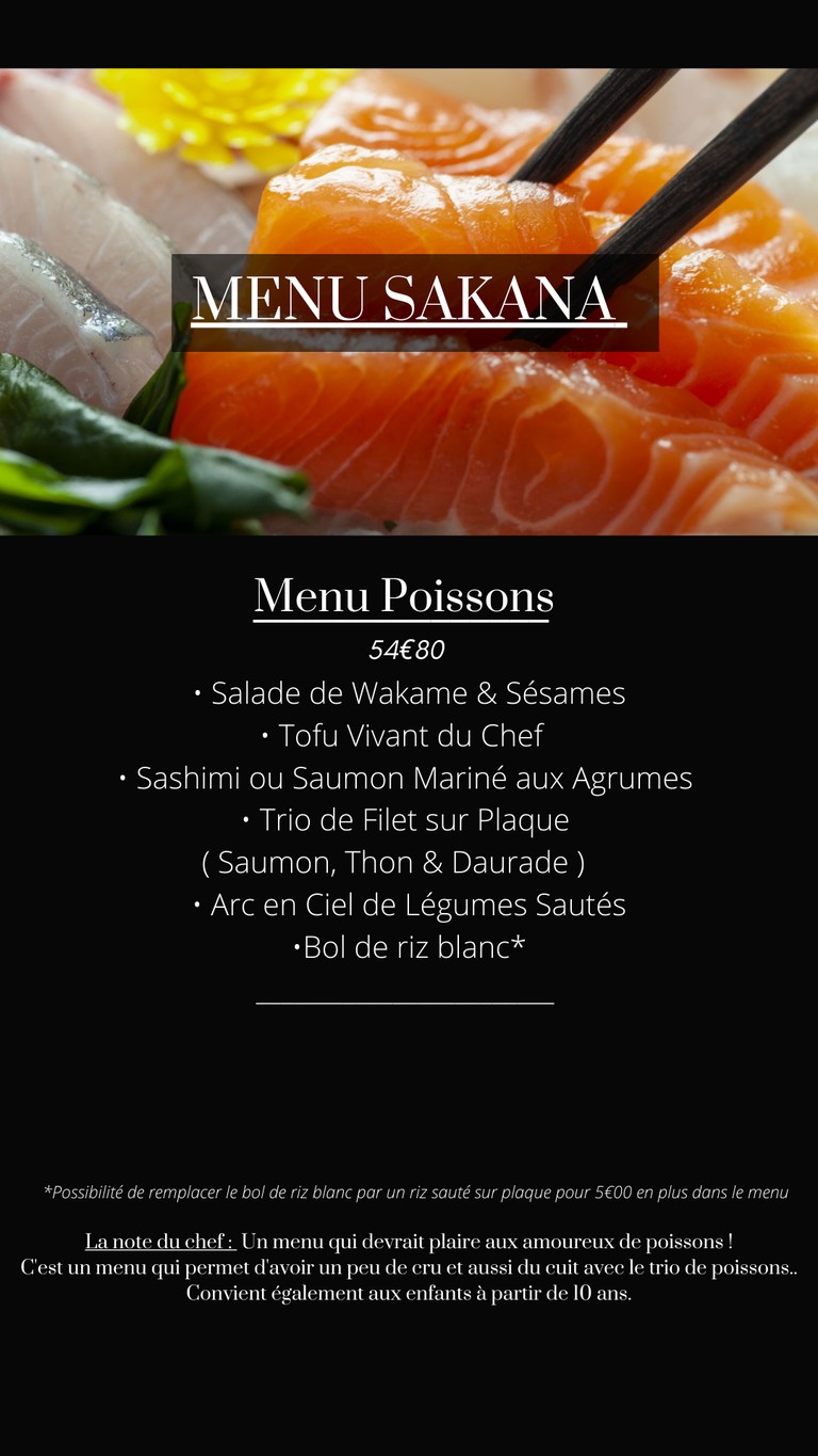 Teppan Yaki Devant Vous menu 2