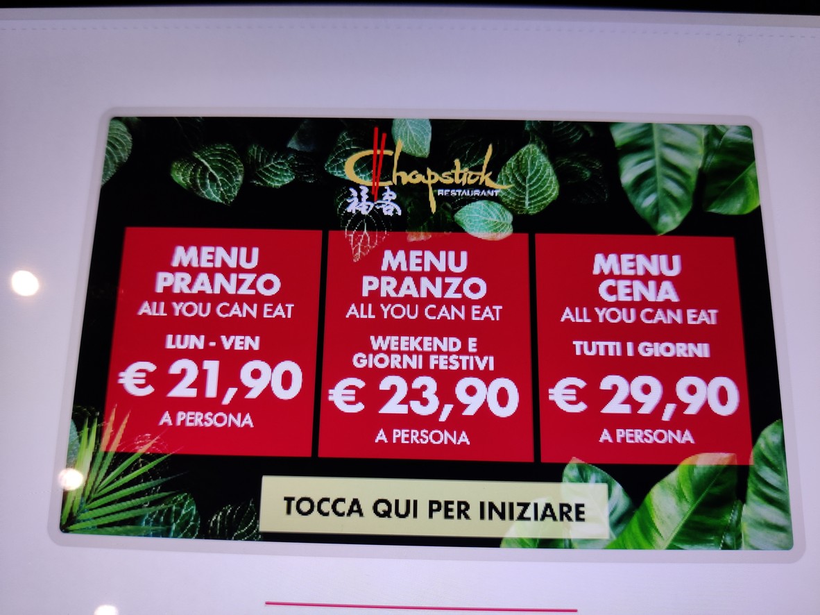 Chopstick Parioli menu 1