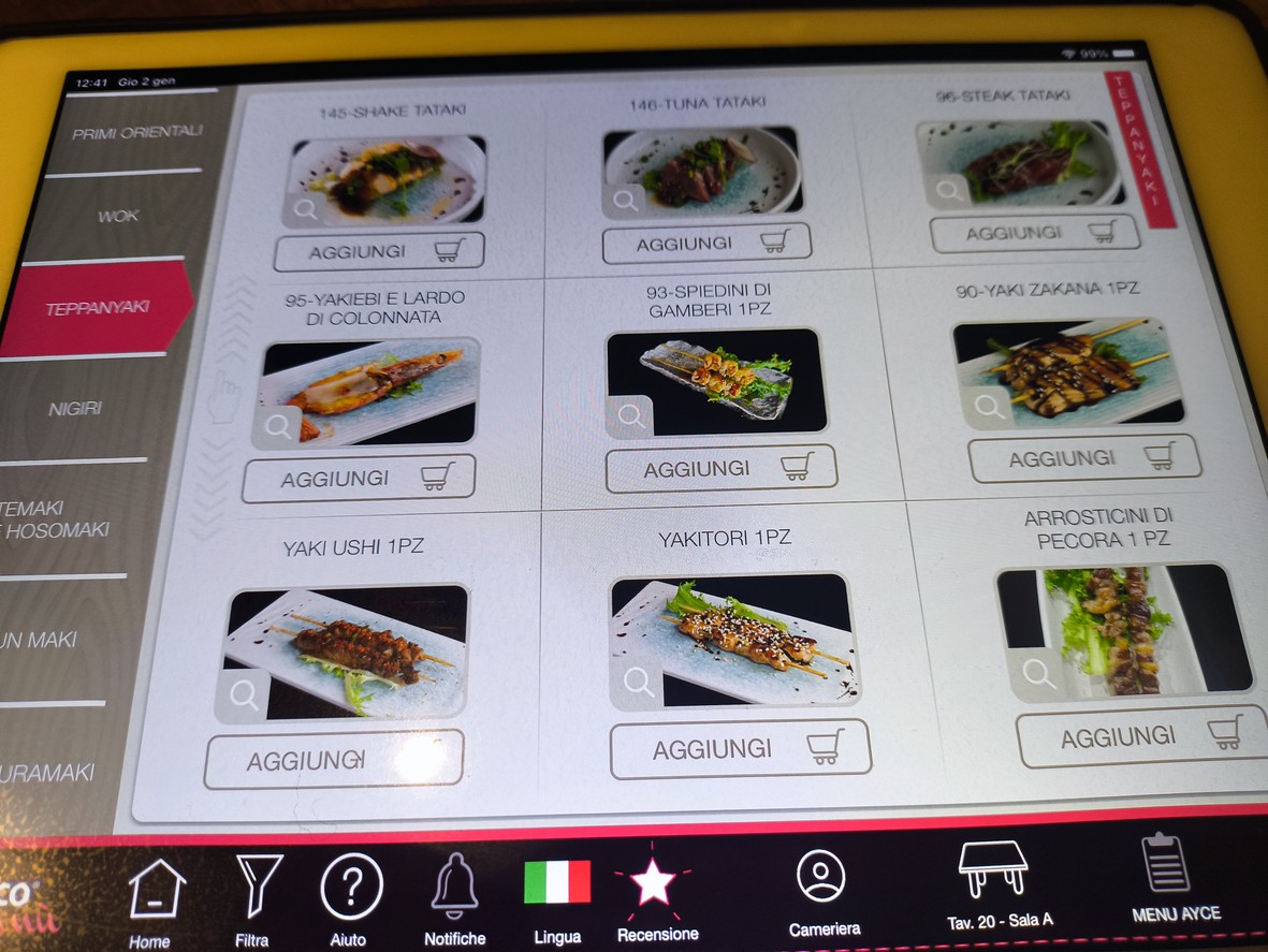 Chopstick Parioli menu 3