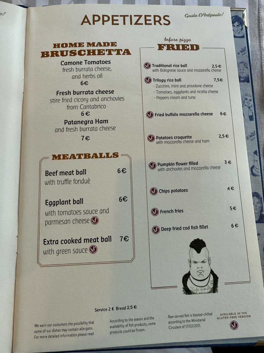 I Vitelloni SAN GIOVANNI menu 1