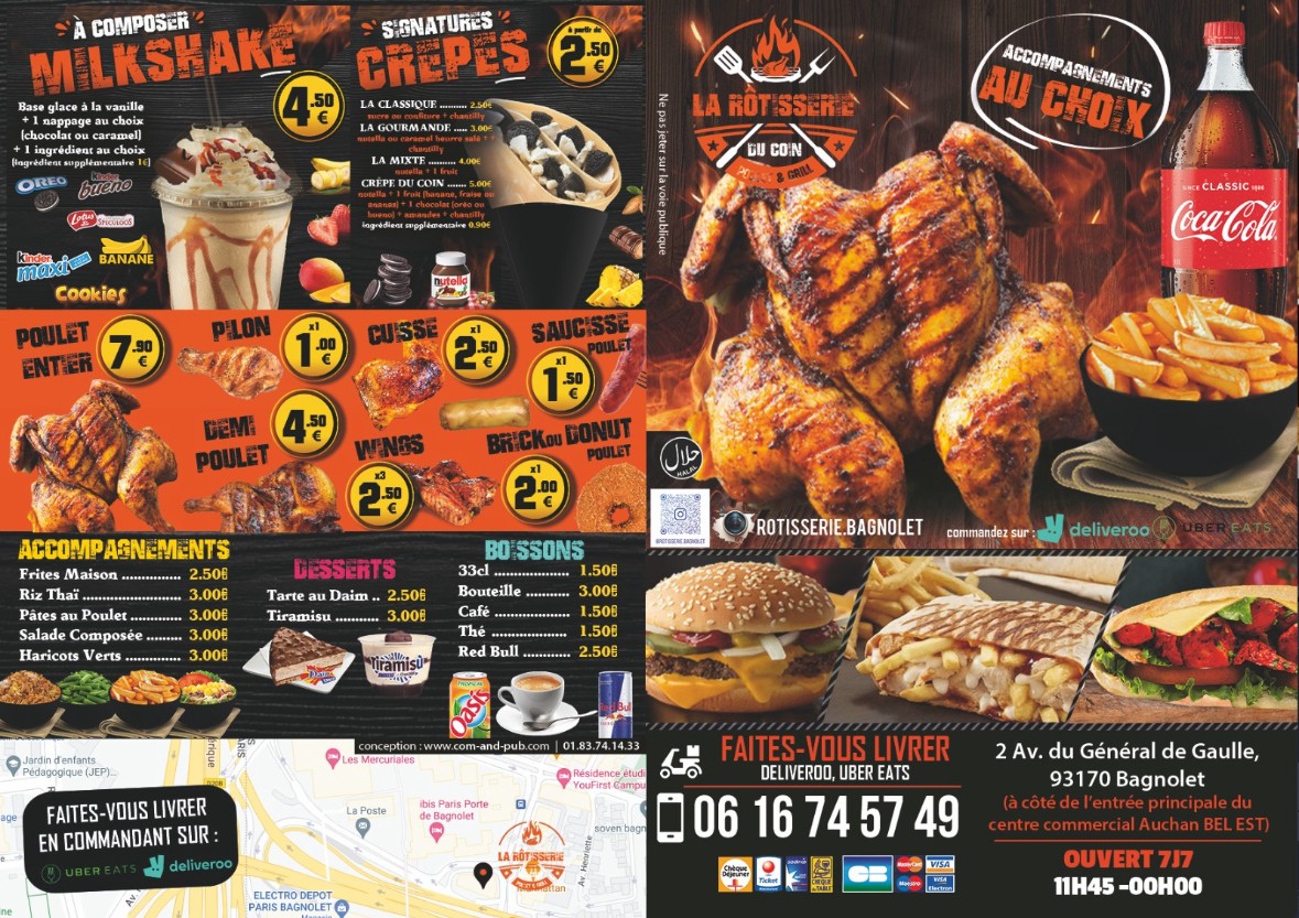 La Rôtisserie du Coin Bagnolet menu 3